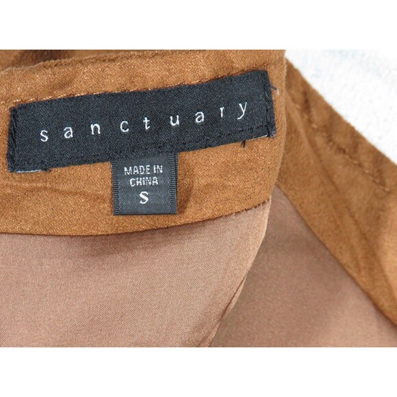 Sanctuary Women's Cognac Faux Suede Mini Skirt Size Small - Picture 4 of 9